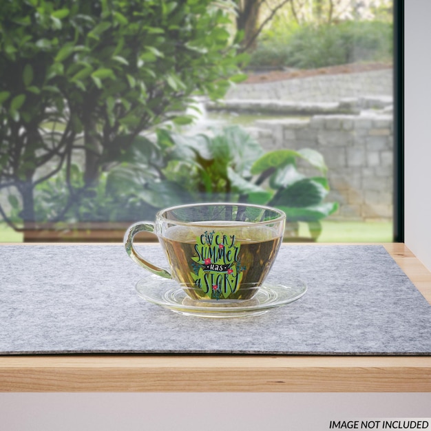 Mockup di tazza di vetro