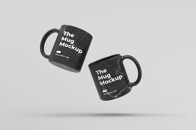 Mockup di tazza doppia moderna pulita