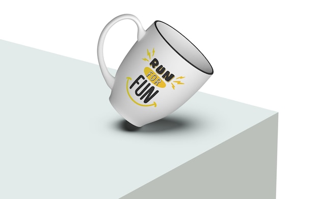 Mockup di tazza PSD di alta qualità pienamente modificabile con Smart Object