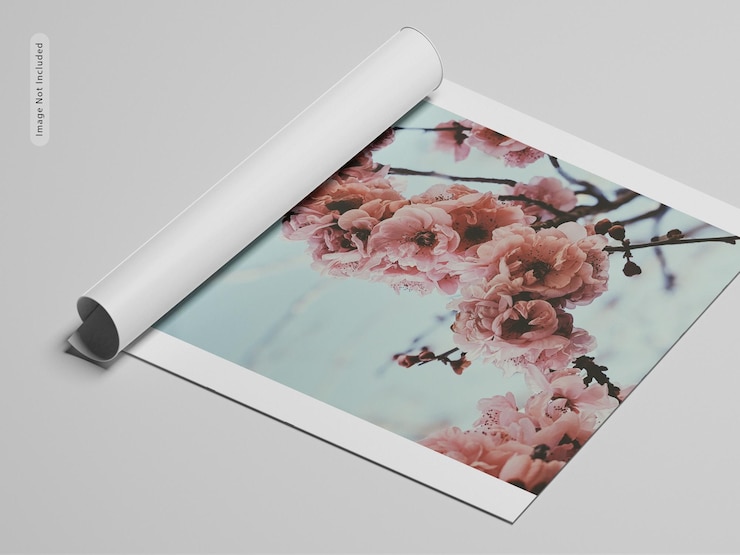 PSD mockup di tela arrotolata