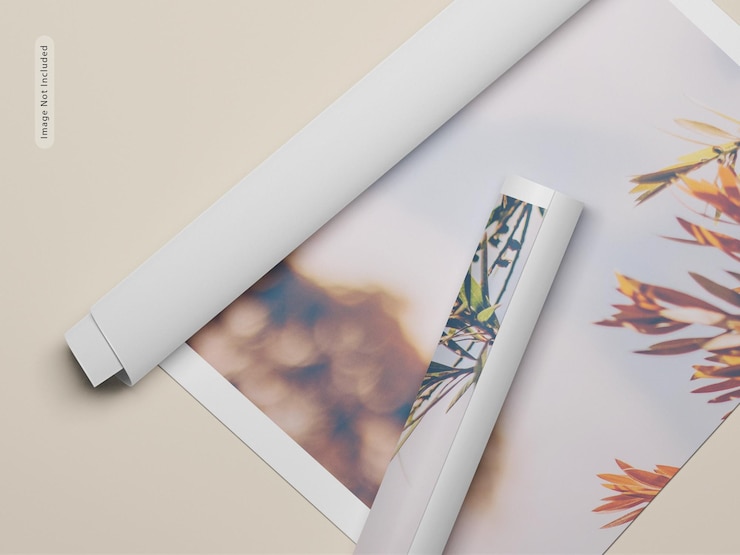 PSD mockup di tela arrotolata