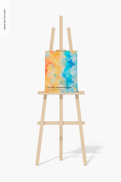 Mockup di tela artistica per ritratti 3:4, vista frontale