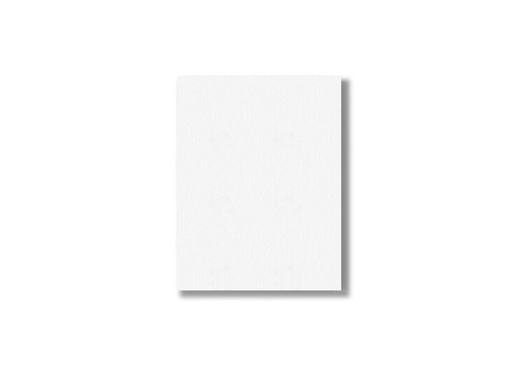 PSD mockup di tela verticale vuota su sfondo bianco