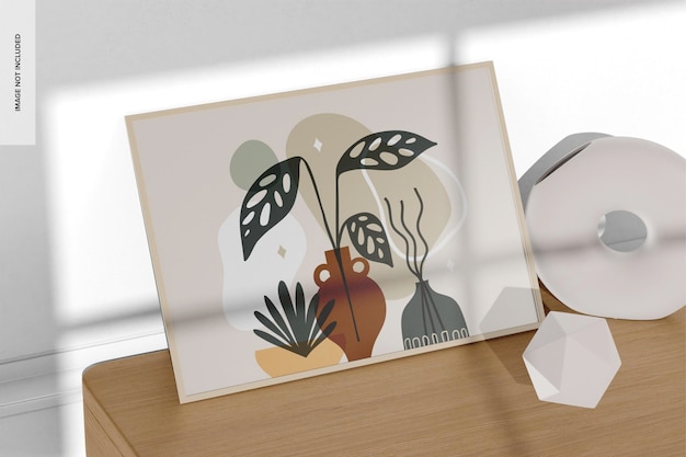 Mockup di telaio in legno lungo