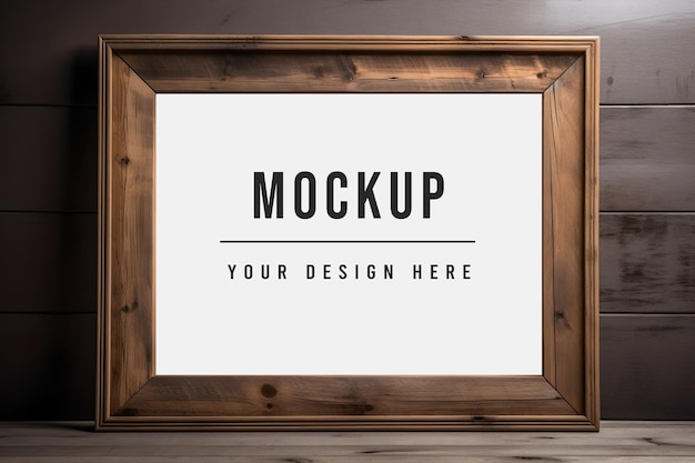 Mockup di telaio in legno PSD