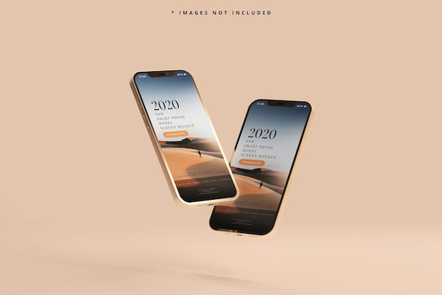 Mockup di telefoni intelligenti moderni
