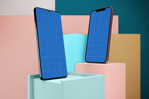 Mockup di telefoni intelligenti
