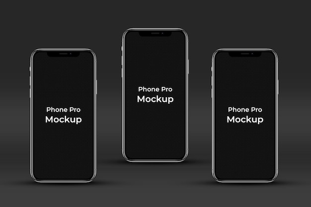 Mockup di telefono cellulare nero PSD