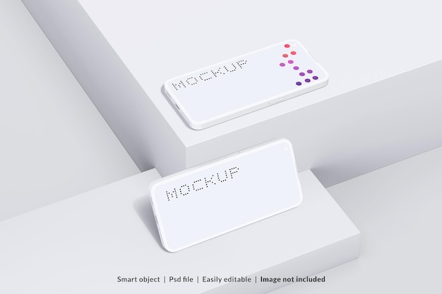 Mockup di telefono sul podio