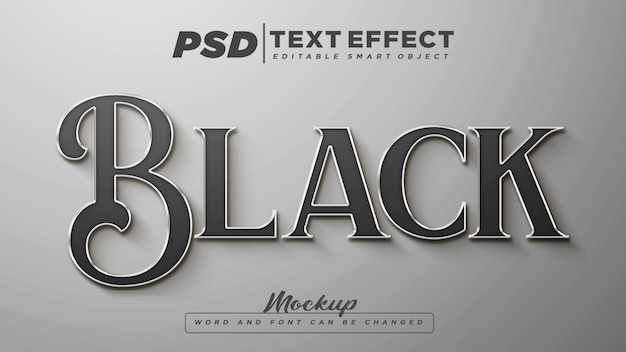 mockup di testo modificabile con effetto testo nero