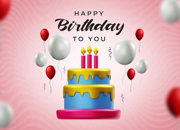 Mockup di torta lucido rosa e bianco 3d