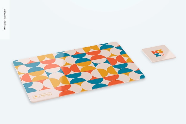 Mockup di tovaglietta in sughero da tavolo