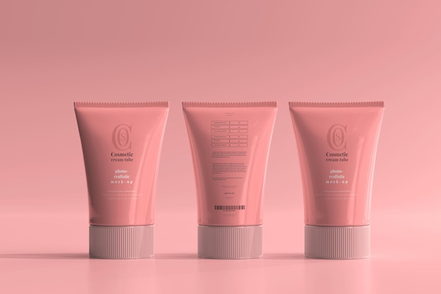 Mockup di tubo crema cosmetica