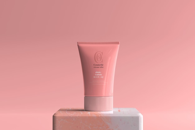 Mockup di tubo crema cosmetica