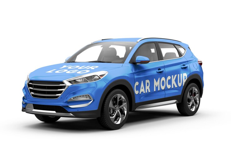 Mockup di un'auto di lusso