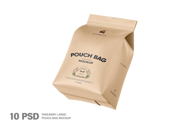 Mockup di una grande borsa da asporto