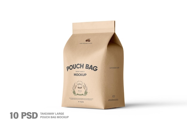 Mockup di una grande borsa da asporto