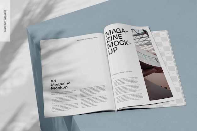 Mockup di una rivista A4 minimalista