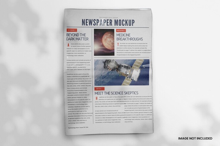 Mockup di una rivista di giornali