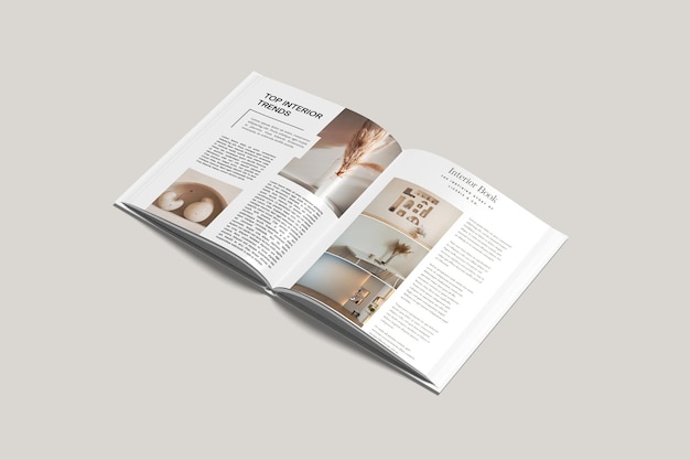 Mockup di una rivista