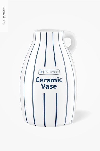 Mockup di vaso in ceramica, vista frontale