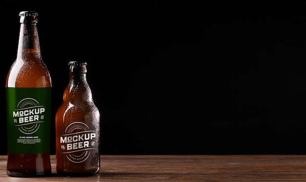 Mockup di vetro di birra in stile americano