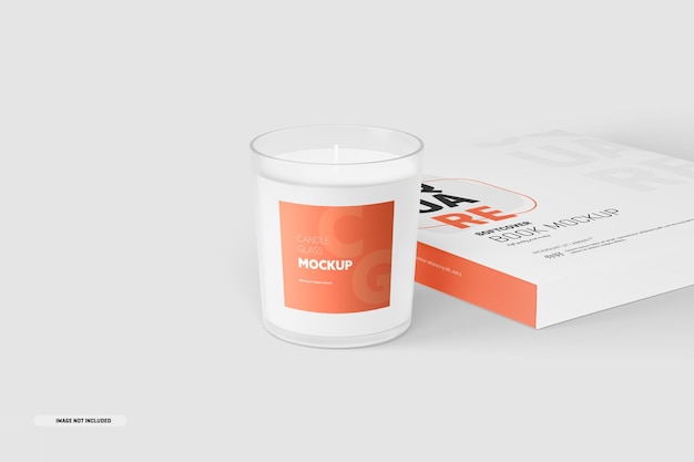Mockup di vetro trasparente per candele