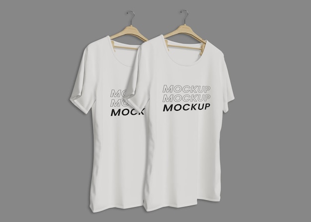 Mockup di vista frontale del modello di t-shirt