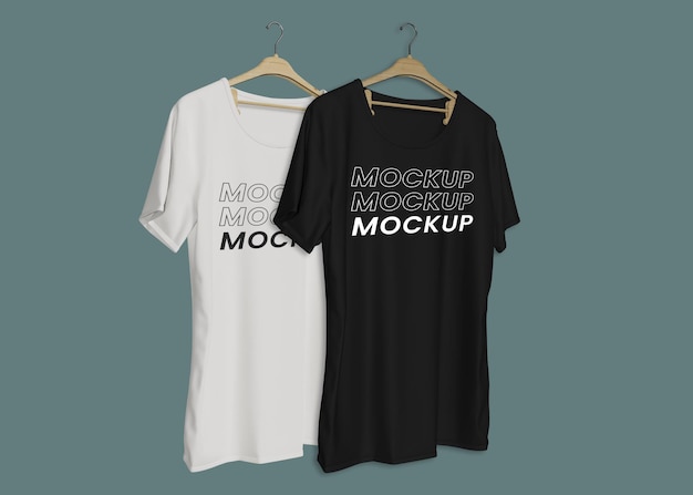 Mockup di vista frontale del modello di t-shirt