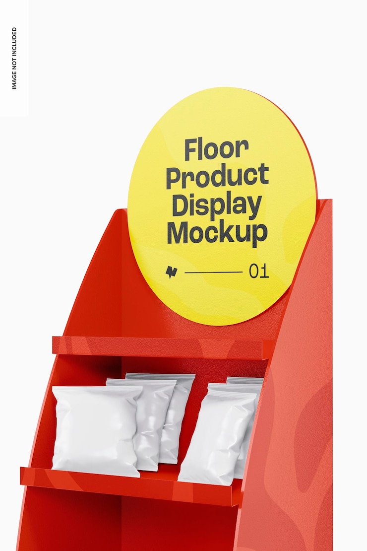 PSD mockup di visualizzazione del prodotto da pavimento, da vicino