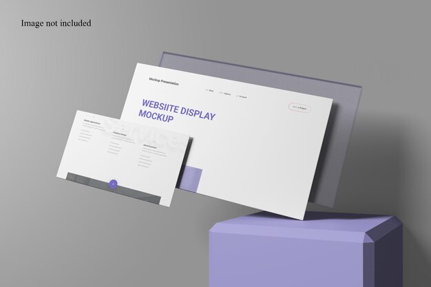 Mockup di visualizzazione di siti Web mobili per presentare il design dell'interfaccia utente ai clienti