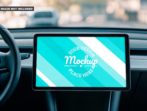 Mockup di visualizzazione digitale per auto