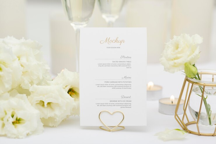 PSD mockup di vita reale del titolare del menu