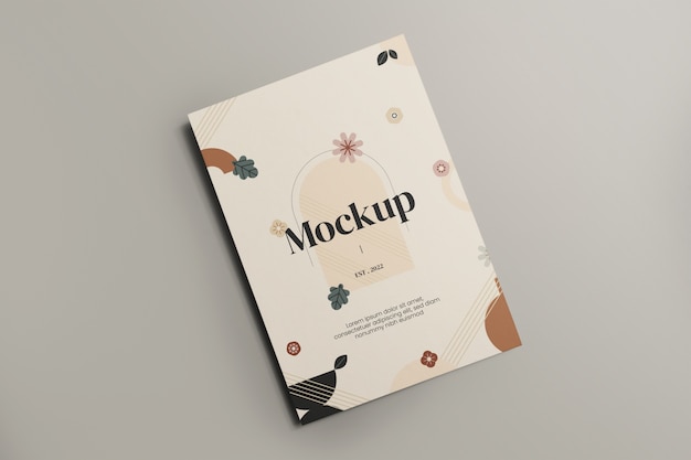 Mockup di volantini in colori tenui