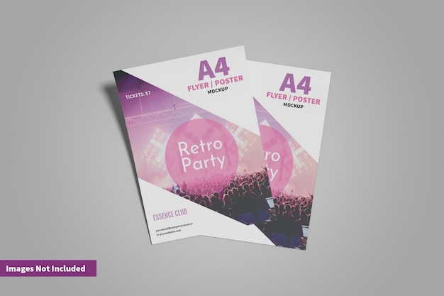 Mockup di volantini o poster in formato A4