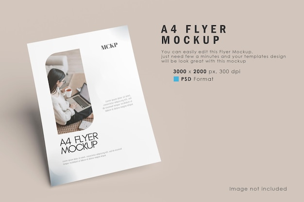 Mockup di volantino con testo spaziale