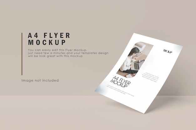 Mockup di volantino con testo spaziale