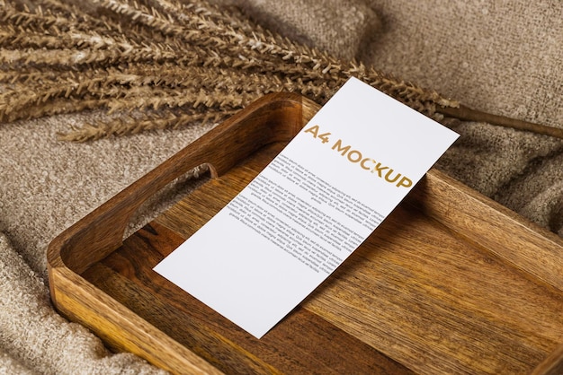 Mockup di volantino di carta A4 Mockup della testata di carta Psd
