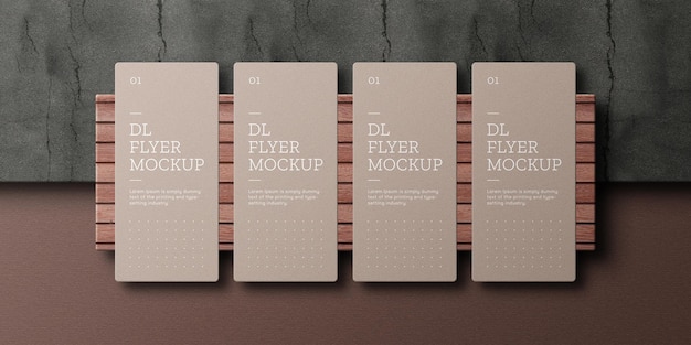 Mockup di volantino dl creativo