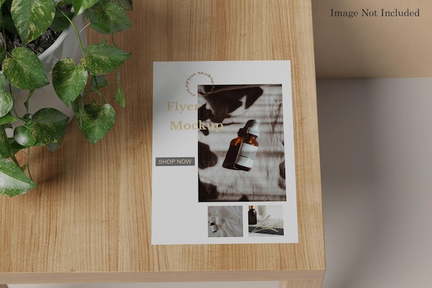 Mockup di volantino poster A4 minimo