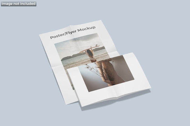 Mockup di volantino poster isolato