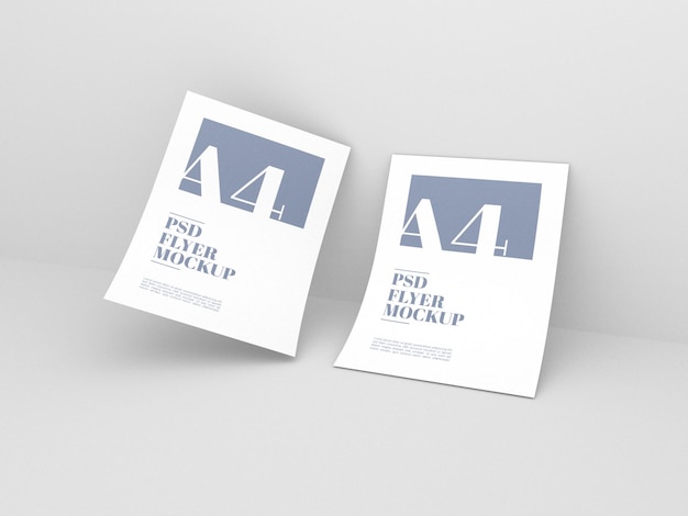 Mockup di volantino psd A4 pulito