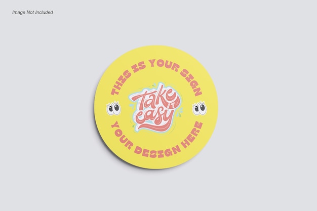 Mockup di Yellow Coaster