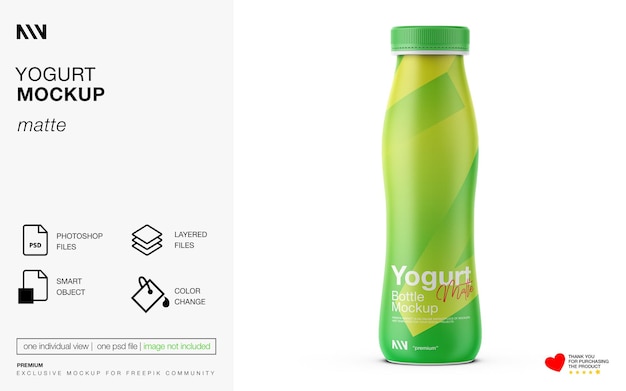 Mockup di yogurt