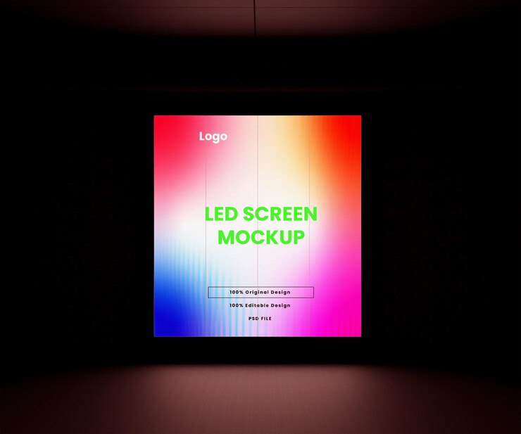 PSD mockup digital de la pantalla led o el mockup de la pantalla digital