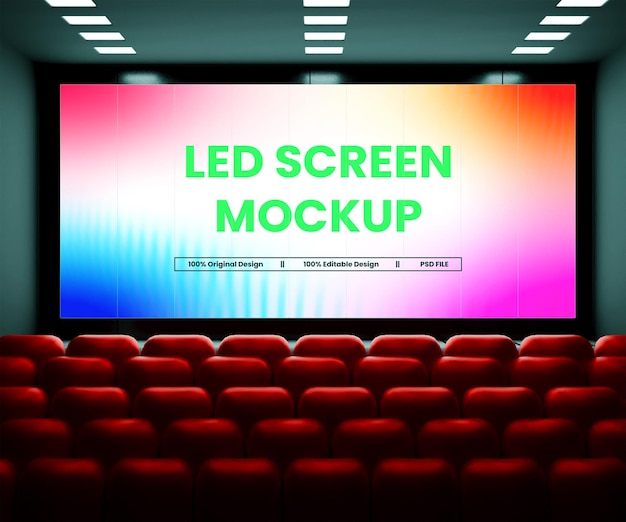 Mockup digital de la pantalla LED o el mockup de la pantalla digital