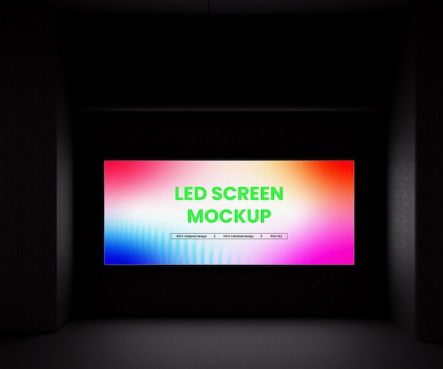 Mockup digital de la pantalla LED o el mockup de la pantalla digital