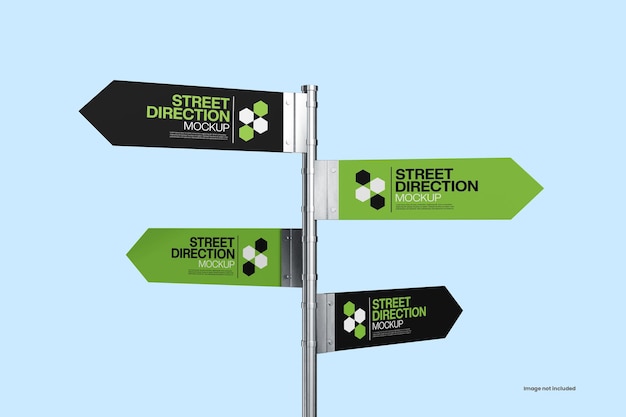 Mockup de la dirección de la calle