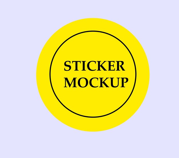Mockup de diseño de pegatinas redondas