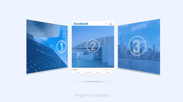 Mockup de diseño de plantillas de carrusel de publicaciones en redes sociales
